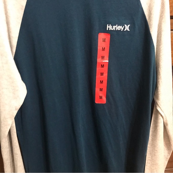 NWT Hurley ⚜️ Long Sleeved Baseball Tee Shirt - Picture 3 of 8